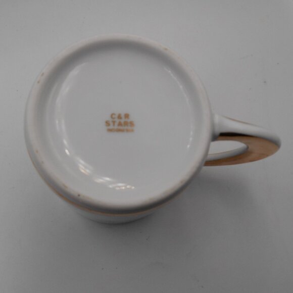 VINTAGE C & R STARS WHITE & GOLD WITH STAR DREAM WISH DESIGN COFFEE TEA MUG CUP - Picture 6 of 8
